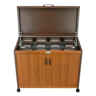 Wansa Trolley Teak 4 Dishes (4DTLL)