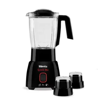 Mienta Electric Blender With 2 Mills, 600 Watt, 1.75 Liter, Black