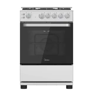 فرن Midea Gas Cooker 4 Burners, 60 Cm Full Safety, Silver, MFO-MG24TE(SS)-VT