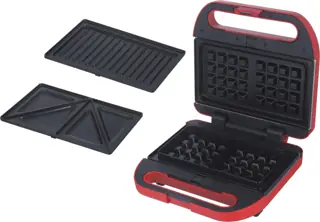 جهاز مطبخ Media Tech MT-SM207 Sandwich & Waffle Maker, 3 Slices, 750 Watt - Red
