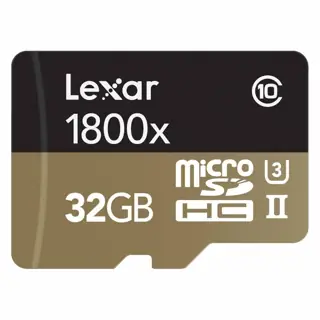 Lexar 32GB Professional 1800x UHS-II microSDHC (U3) Memory Card - Black