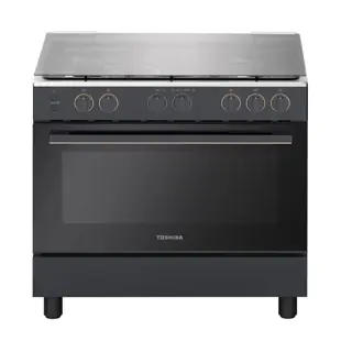 فرن Toshiba Gas Cooker 5 Burner, 90 Cm Full Safety, Gray, RLA2-90MG5G(MG)-EM