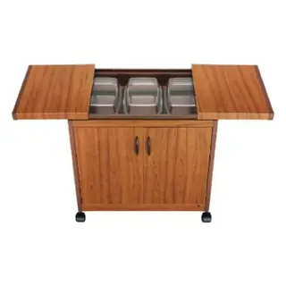 Wansa Trolley Teak, 3 Plates, 360W, 3DTSLLB - Wood