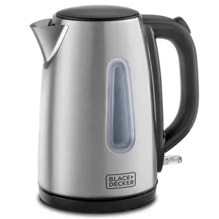جهاز مطبخ Black + Decker Stainless Steel Kettle 1.7 Liter, 2000 Watt, Silver