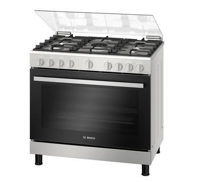 Bosch Series 2, Gas Cooker, 90x60 cm, 5 Burner, 125L Oven, Rotisserie