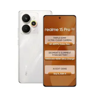 جوال Realme 15 Pro 5G - 12GB RAM - 256GB - Flowing Silver
