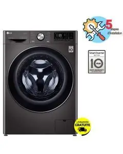غسالة Lave linge séchant Frontale LG 9 Kg Noir F4R5VGG2E