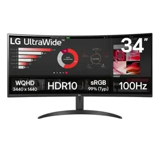 تلفزيون LG UltraWide 34WR50QK 34" | 2K VA | 100Hz | 5Ms