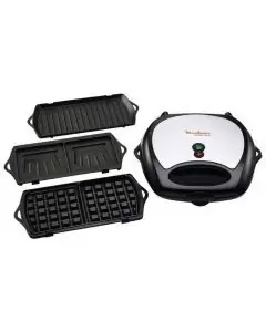 Gaufrier MOULINEX SW611812 3en1 700W - Noir & Silver