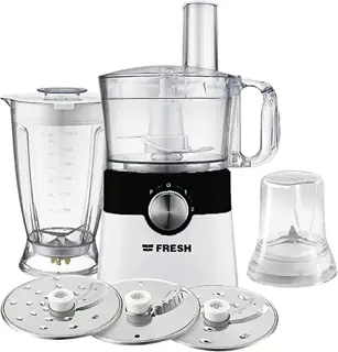 جهاز مطبخ محضر طعام Fresh مع ملحقات، قدرة 1000 وات، FP402 - Black
