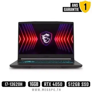 Pc Gamer MSI THIN 15 B13VE i5 13420H 16Go 512Go ssd RTX 4050 144Hz IPS