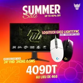 تلفزيون Summer Sale 1 MSI | MAG 245F X24 24" X Logitech G102