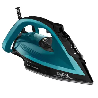 جهاز منزلي مكواة بخار Tefal Ultragliss Plus بقدرة 2800 وات (FV6832E0), أسود وتركواز