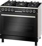فرن Bosch Series 8 HJYGGXV60Q Freestanding Gas Cooker, Stainless Steel