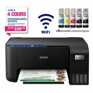 EPSON ECOTANK L3251 + 5 Bouteilles d'encre Epson WIFI