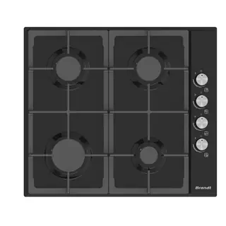 Plaque de Cuisson BRANDT BPE6411TB 4 Feux 60Cm -Noir