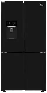 Beko No-Frost Refrigerator, 4 Doors, 565 Liters, Black - GNE134626BH