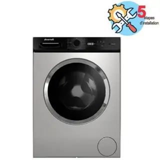 غسالة Lave Linge Frontal Inverter BRANDT BLF942QSBL 9 kg 1400tr – Silver