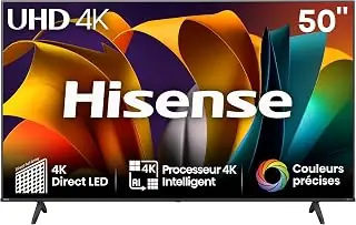 Hisense 50A6N Smart TV, 50-inch, 4K UHD, LED - Black