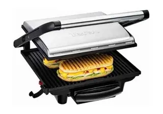 جهاز مطبخ Tefal GC241D28 Inicio Panini Grill - Black & Silver