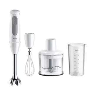 Braun MQ50236MWH Hand Blender Set, 4x1, 1000 Watt - White