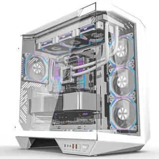قطعة كمبيوتر Darkflash DY470 ATX PC Case - Black (With 4 x ARGB Fans Included)