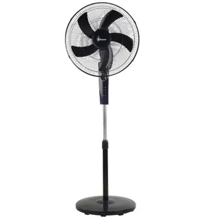 Penguin PF005 Stand Fan, 5 Blades, Black, 18 Inch - Black