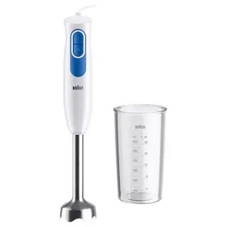 Braun Mq20001Mwh Hand Blender, 600 Watt, 600 Ml, 2 Speeds - White Blue