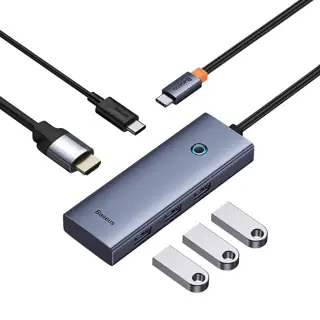 ملحق Baseus B00052801811-00 Ultrajoy Series Usb Hub, 5 Ports - Grey