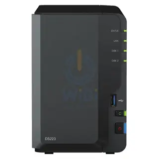 جهاز شبكات Synology 2-Bay NAS DS223 (Diskless), 2GB DDR4