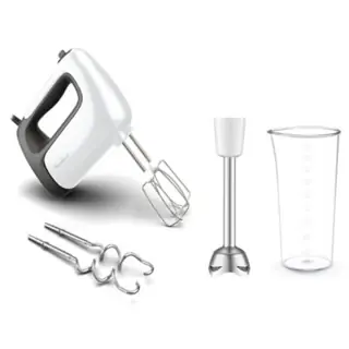 BATTEUR MOULINEX BLANC 5 VIT. 500W + PIED MIXEUR HM462110