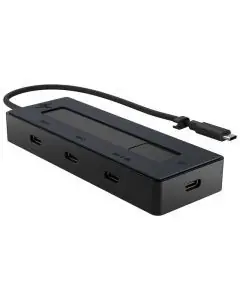 ملحق Hub USB-C HP 6G842AA 4en1 Multiport 4K avec Charge USB‑C - Noir