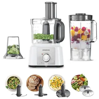 Kenwood FDP65.400WH Food Processor, 1000W - White Grey