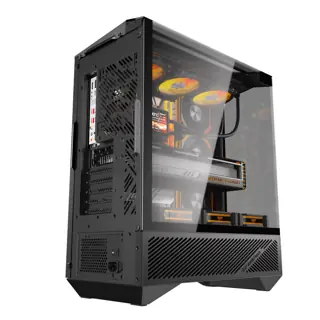 قطعة كمبيوتر Darkflash DY460 ATX PC Case - Black (With 4 x ARGB Fans Included)