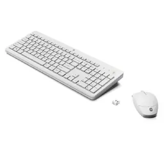 Ensemble Clavier et Souris HP Sans Fil 230 QWERTY Blanc - 3L1F0AA