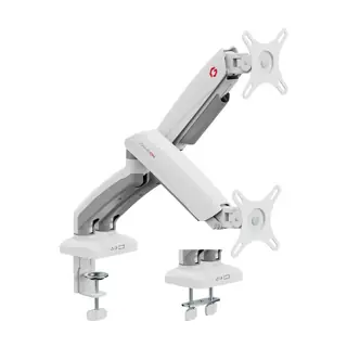 GameOn GO-5450 Mechanical Spring Monitor dual Arm - White