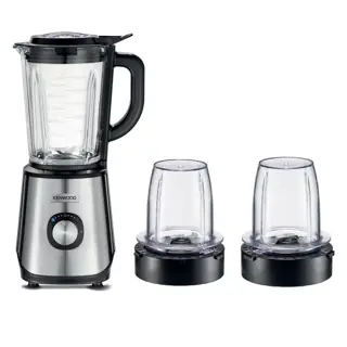 Kenwood Glass Countertop Blender with 2 Mills 1000 Watt, 2 Liters, Black