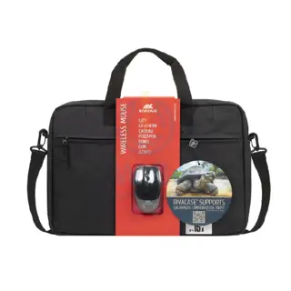 Rivacase 8038 Laptop bag 15.6-inch With Wireless Mouse - Black