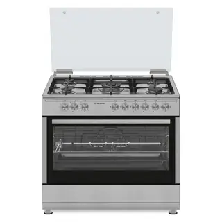 Ariston 5 Burner Cooker Gas, 90X60CM, AM9GC6KCX – Stainless Steel