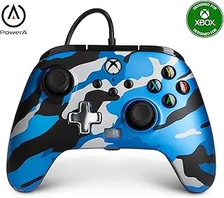 ملحق Powera Enhanced Wired Controller Metallic Camo Blue (Xbox One)
